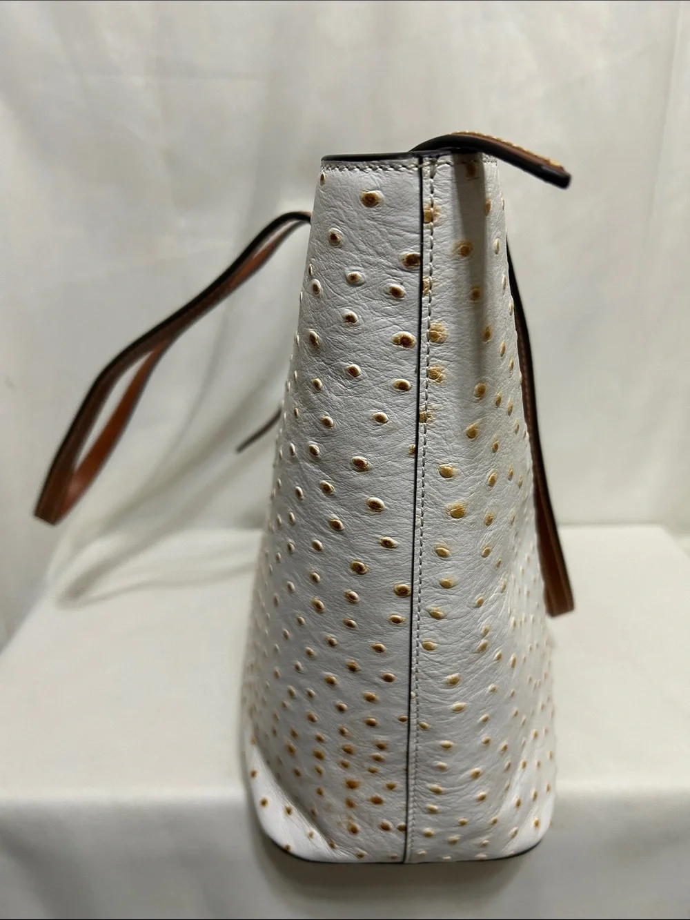 Dooney & Bourke Ostrich Tote In Bone